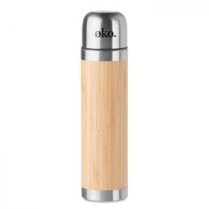 Eco Gifts Double wall bamboo cover flask
