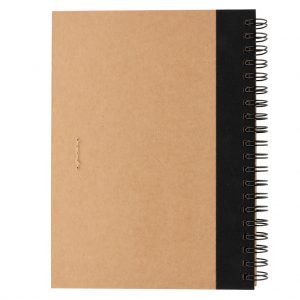 Notebooks Kraft spiral notebook with pen