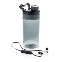 Tech Drinkware Leakproof bottle with wireless earbuds