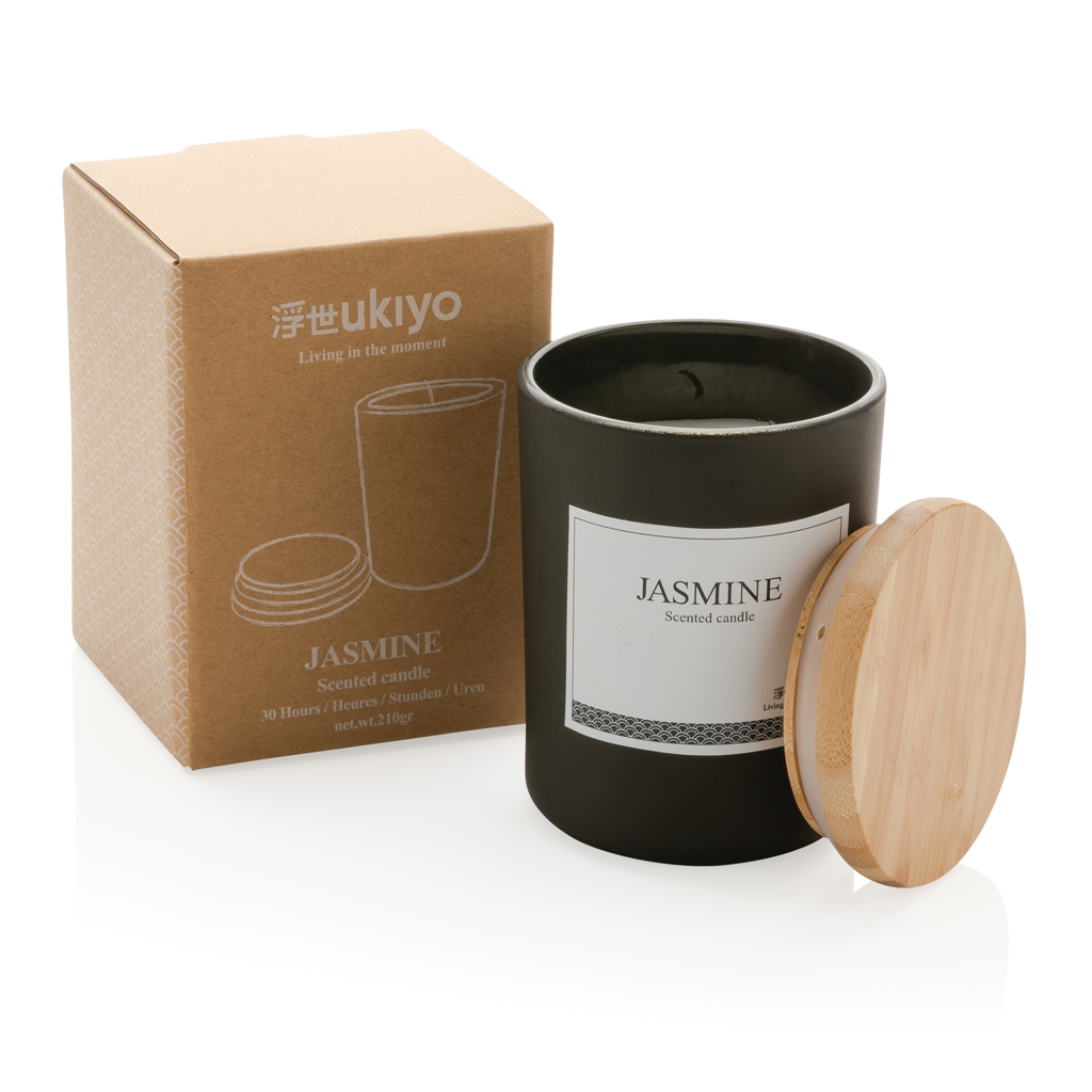 Ukiyo deluxe scented candle with bamboo lid Interior & Accessories Ukiyo deluxe scented candle with bamboo lid