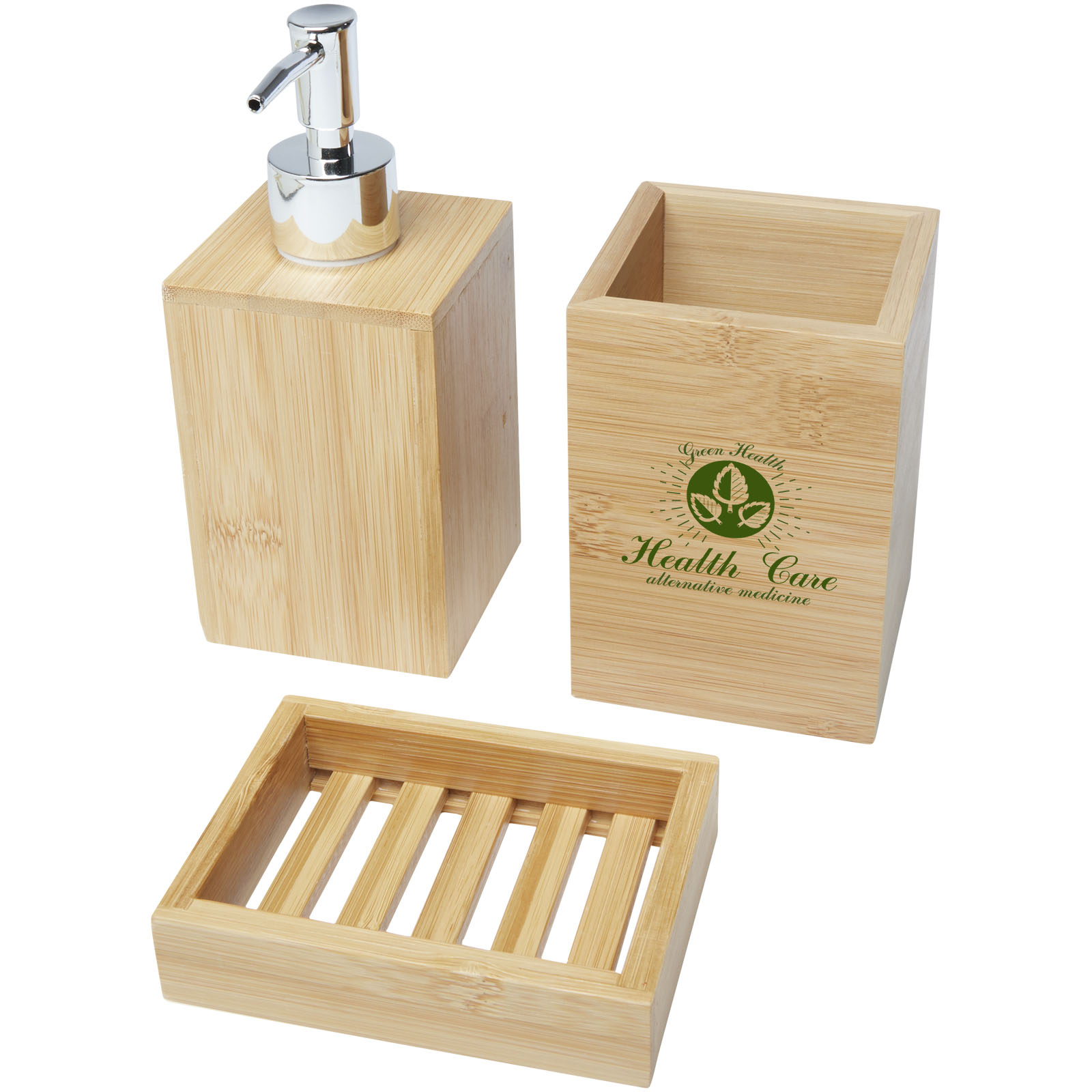 Eco Gifts Hedon 3-piece bamboo bathroom set