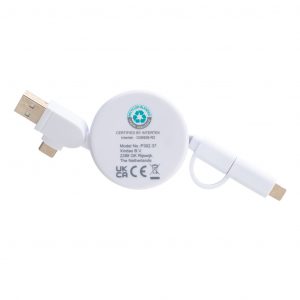 Chargers & Cables RCS recycled plastic Ontario 6-in-1 retractable cable