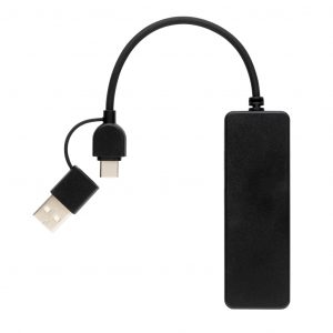 Chargers & Cables RCS recycled plastic USB hub with dual input