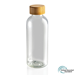 Water Bottles GRS RPET bottle with FSC bamboo lid