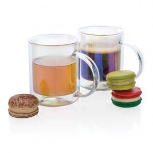 Mugs and Tumblers Deluxe double wall electroplated glass mug