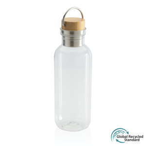 Eco Gifts GRS RPET bottle with FSC bamboo lid and handle