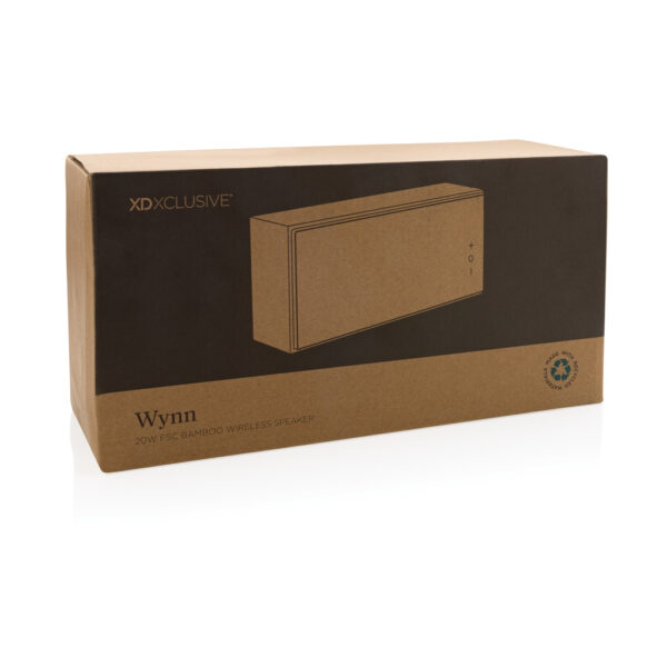 Audio Wynn 20W FSC® bamboo wireless speaker