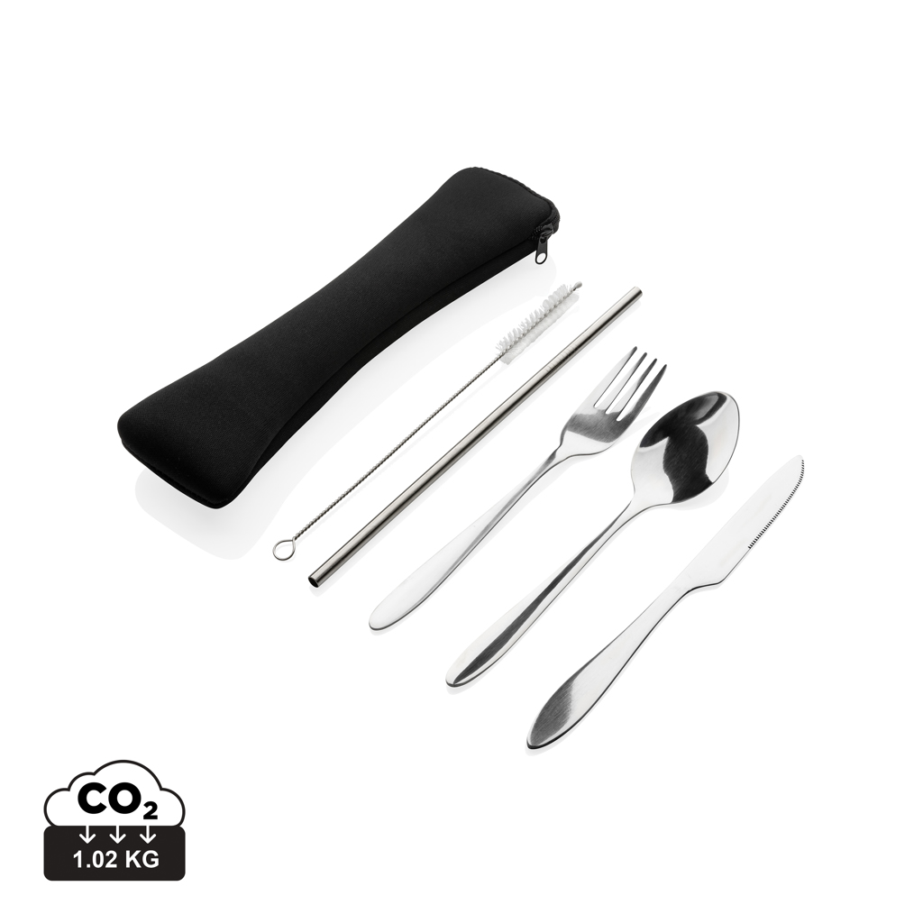 Home & Living & Outdoor 4 PCS stainless steel re-usable cutlery set