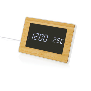 Desktop Accessories Utah RCS Rplastic FSC®bamboo LED weather station