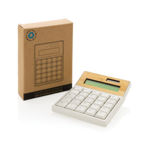 Desktop Accessories Utah RCS recycled plastic and FSC® bamboo calculator
