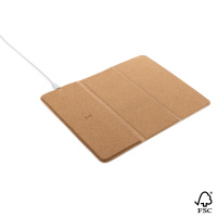 Eco Gifts FSC® 10W wireless charging cork mousepad and stand