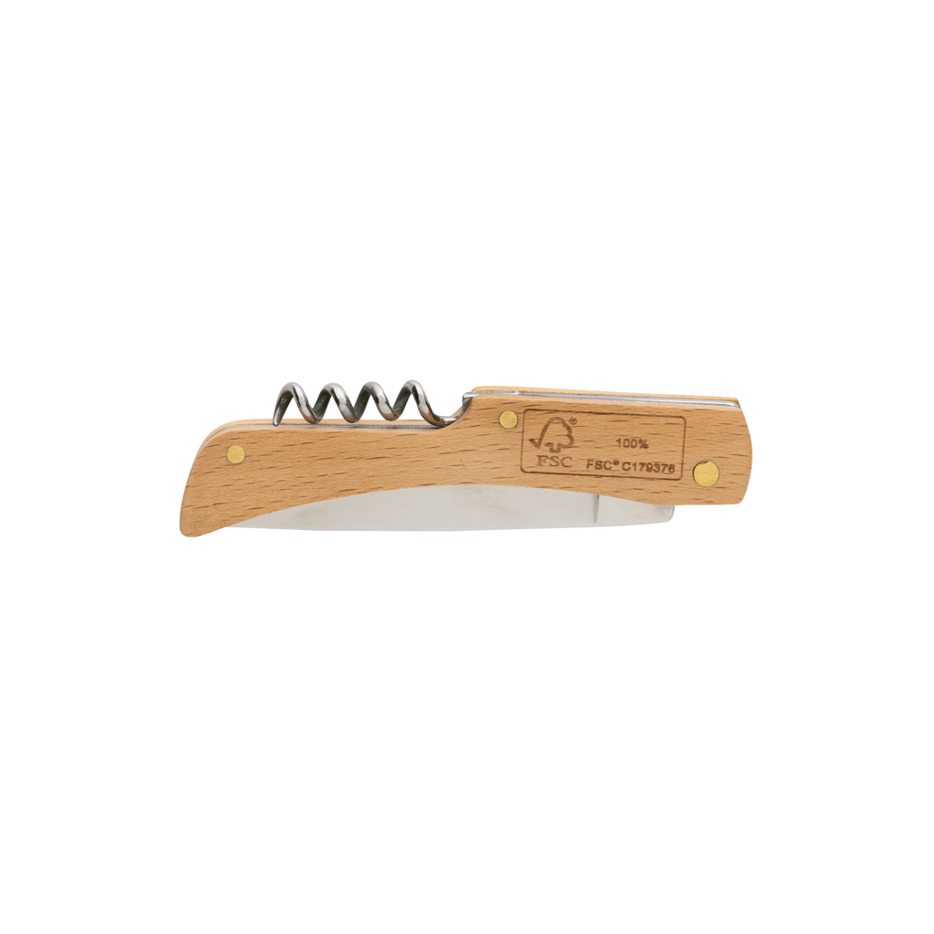 Eco Gifts FSC® wooden knife with bottle opener