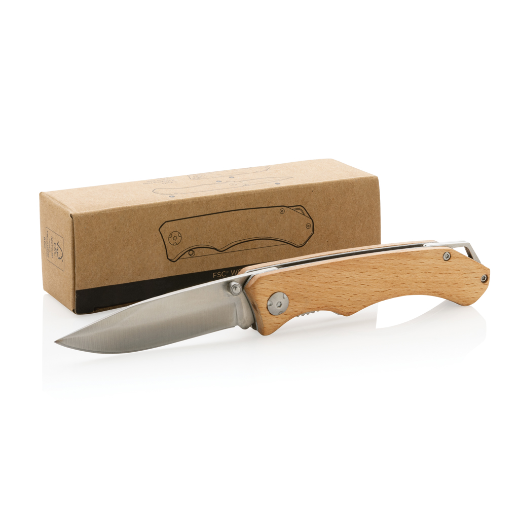 Rulers & cutters FSC® wooden outdoor knife
