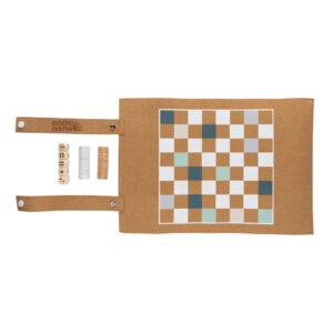 Eco Gifts Britton cork foldable backgammon and checkers game set
