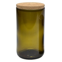 Eco Gifts Glass container with cork lid Upcycled 400 ml