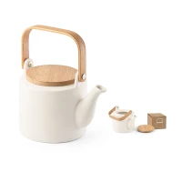 Eco Gifts GLOGG. 700 mL ceramic teapot with bamboo lid 700 mL
