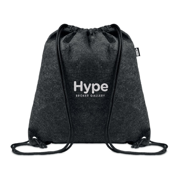 Eco Gifts RPET felt drawstring bag