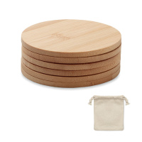 Eco Gifts Set of 6 bamboo coasters