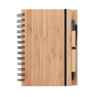Eco Gifts Bamboo notebook with pen lined