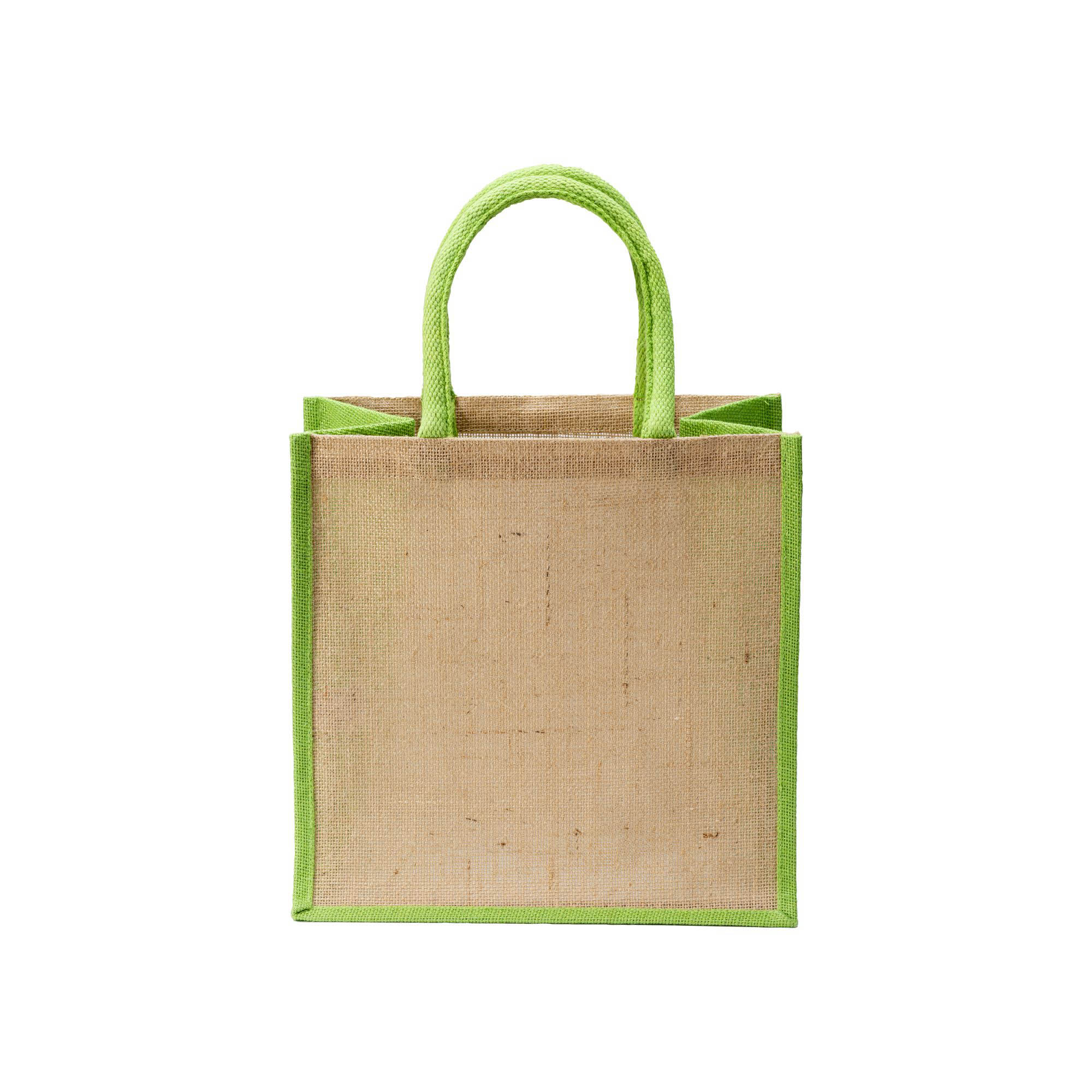 Eco Gifts Mini jute shopping bag with colored handles and inserts