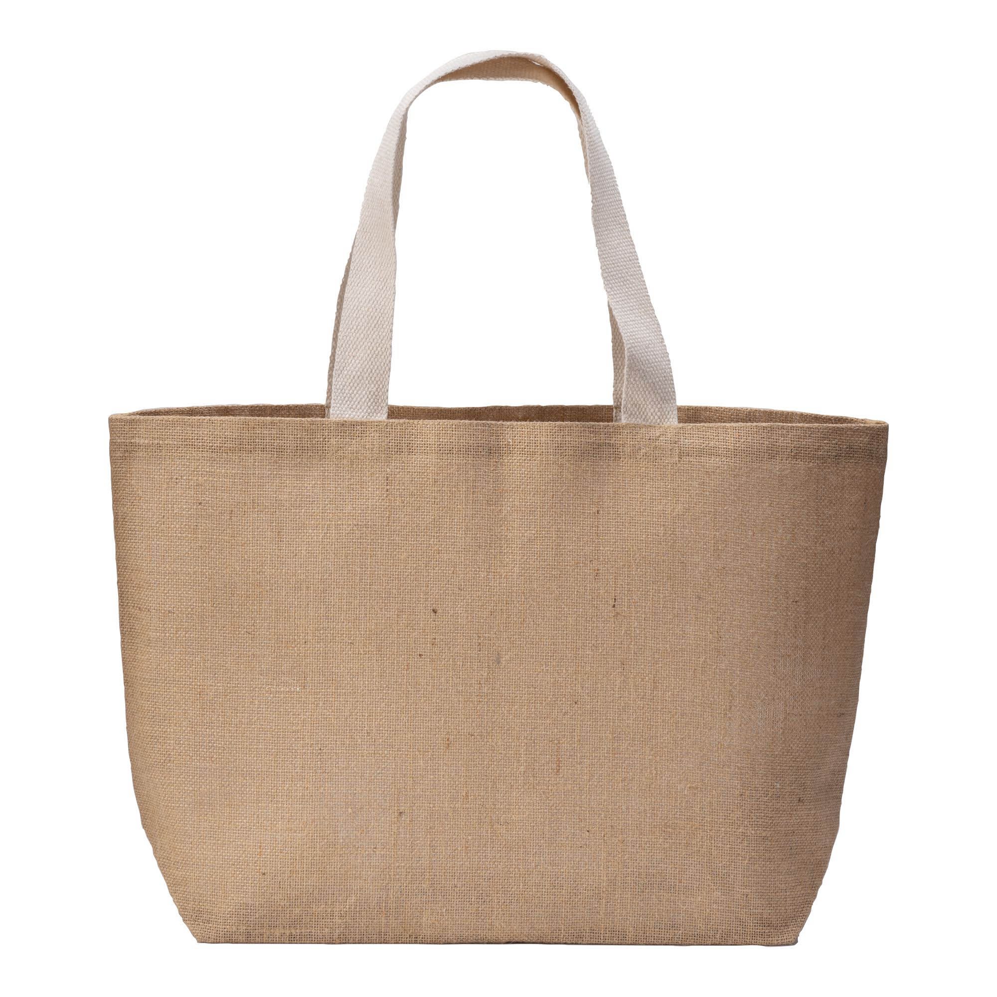 Eco Gifts Jute shopping bag with gusset at the base and long handles