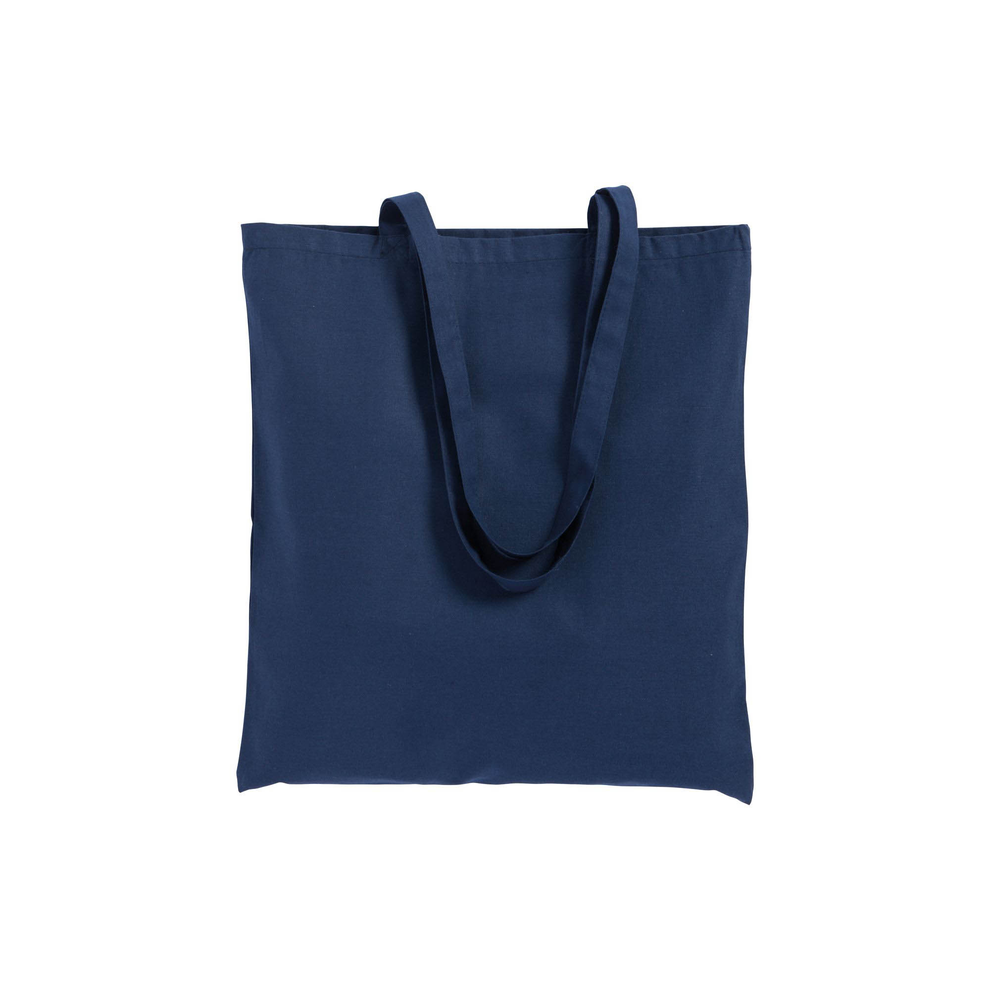 Cotton 180/g m2 recycled cotton/polyester shopping bag, long handles and gusset