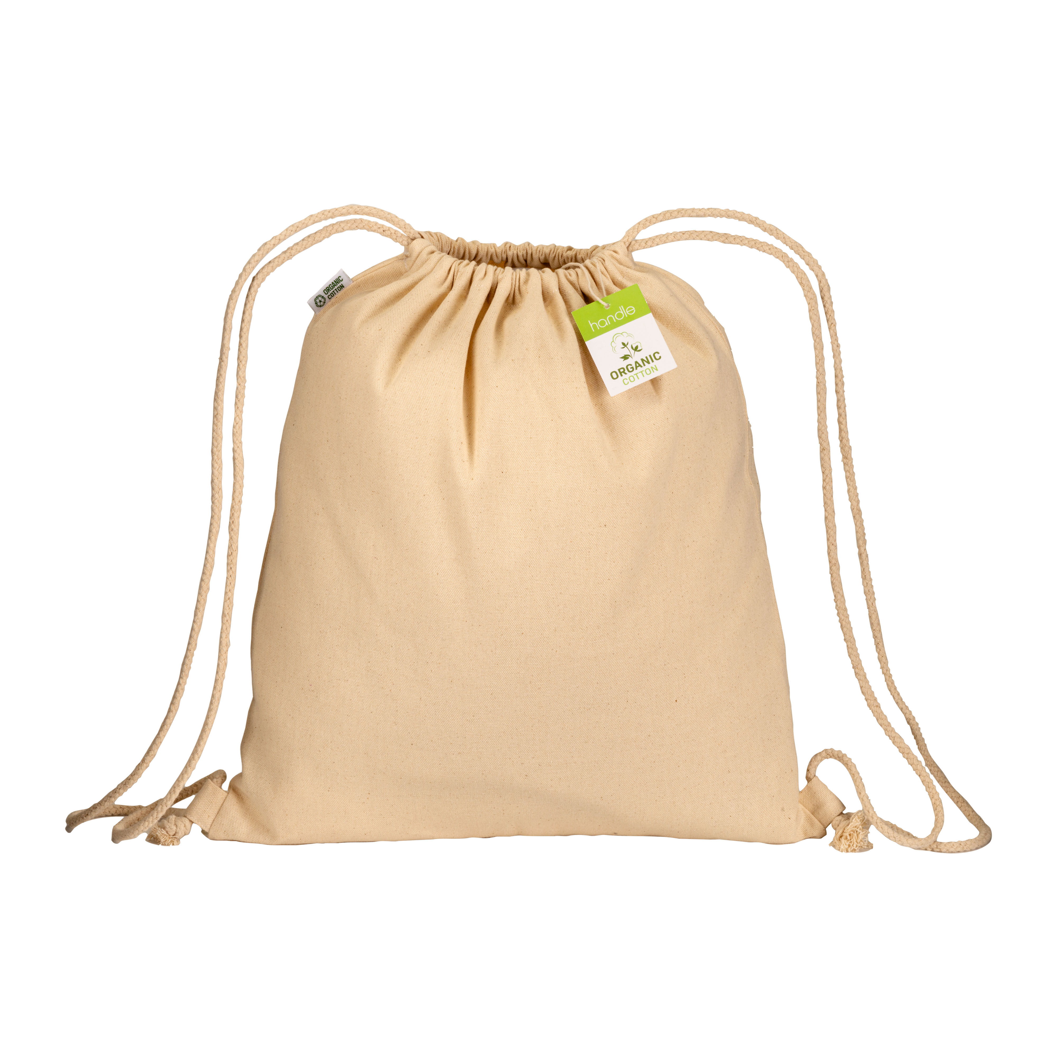 Eco Gifts 220 g/m2 Organic cotton backpack, with drawstring closure