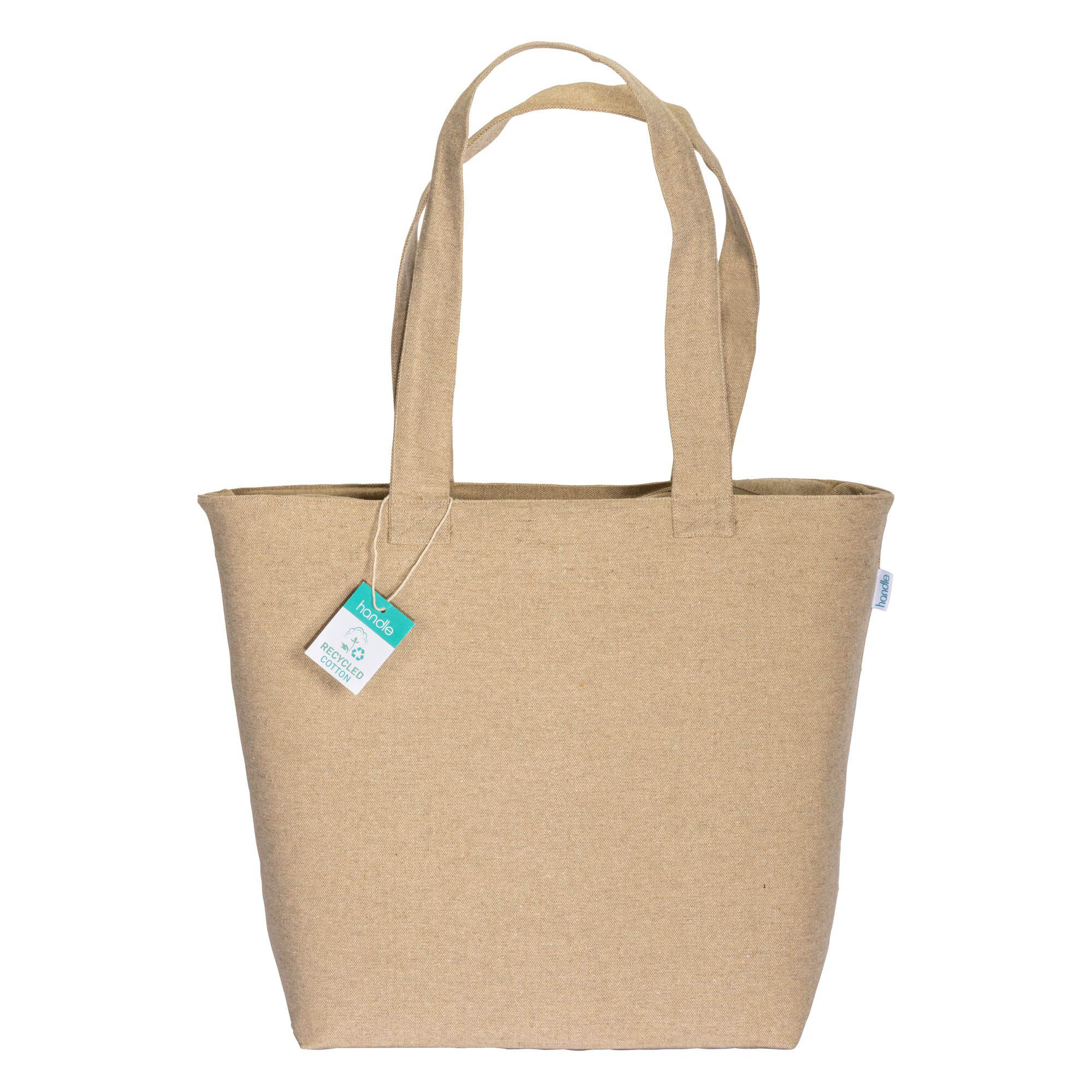 Eco Gifts 280 g/m2 recycled cotton shopper with gusset