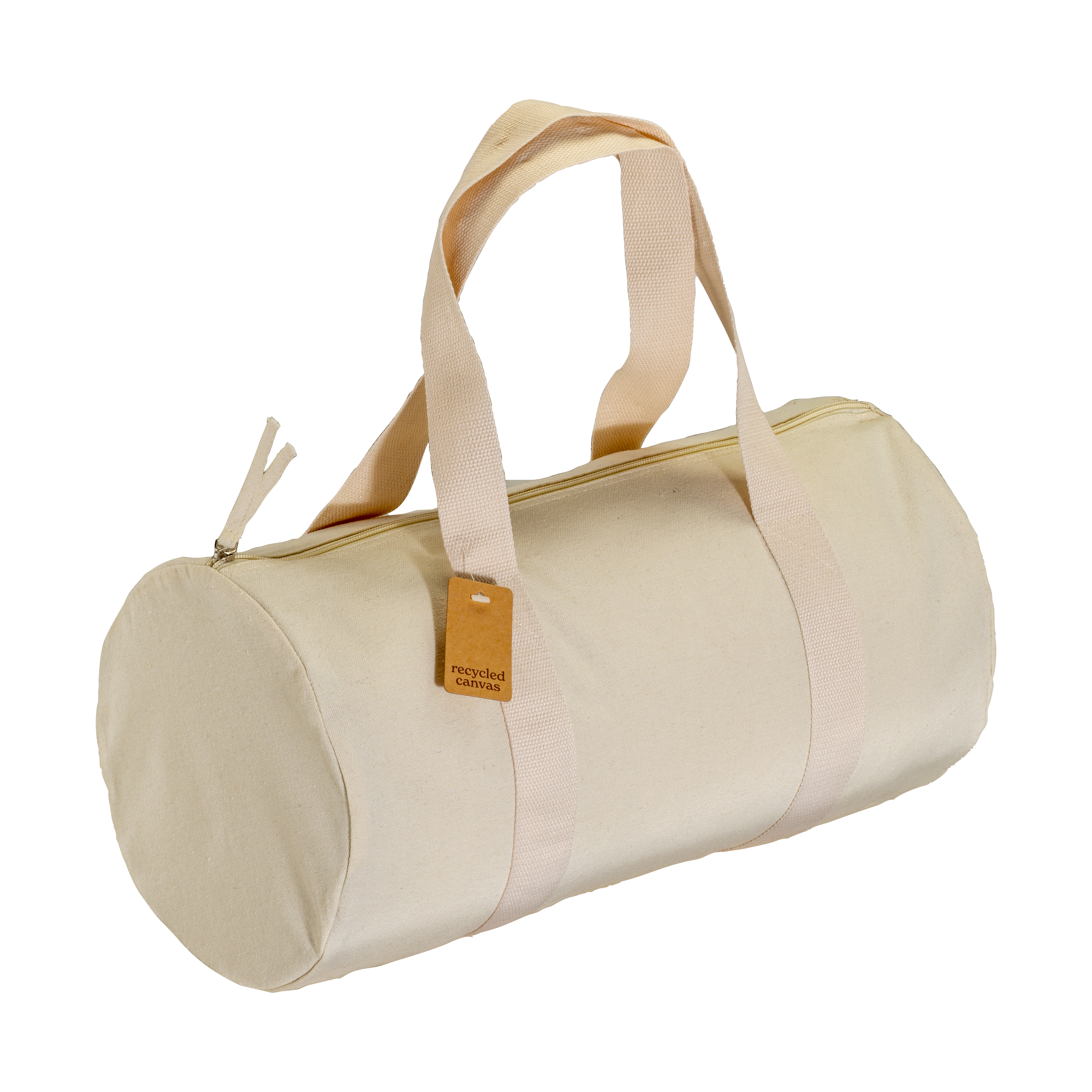 Bags 280 g/m2 recycled cotton sports/travel duffle bag