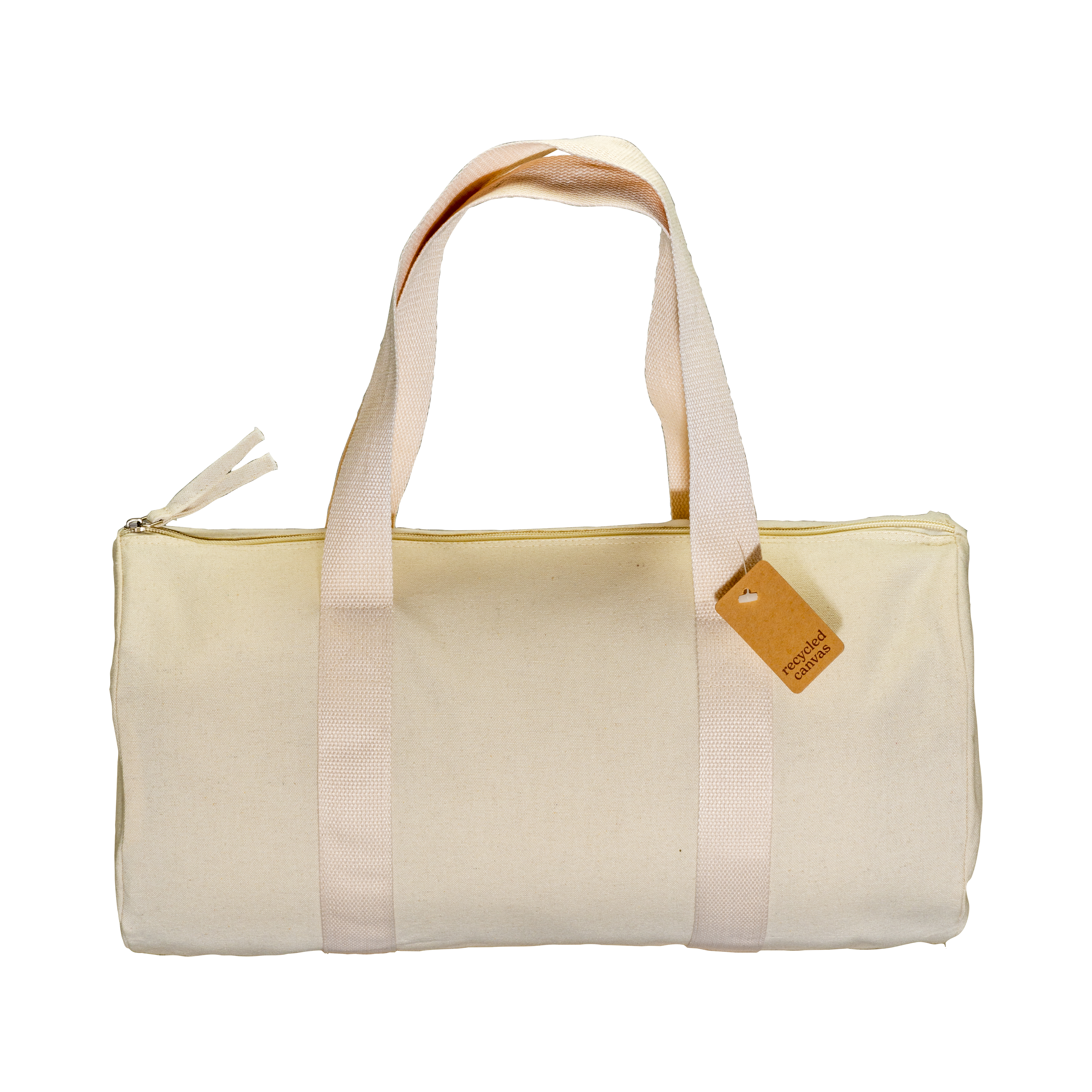 Bags 280 g/m2 recycled cotton sports/travel duffle bag