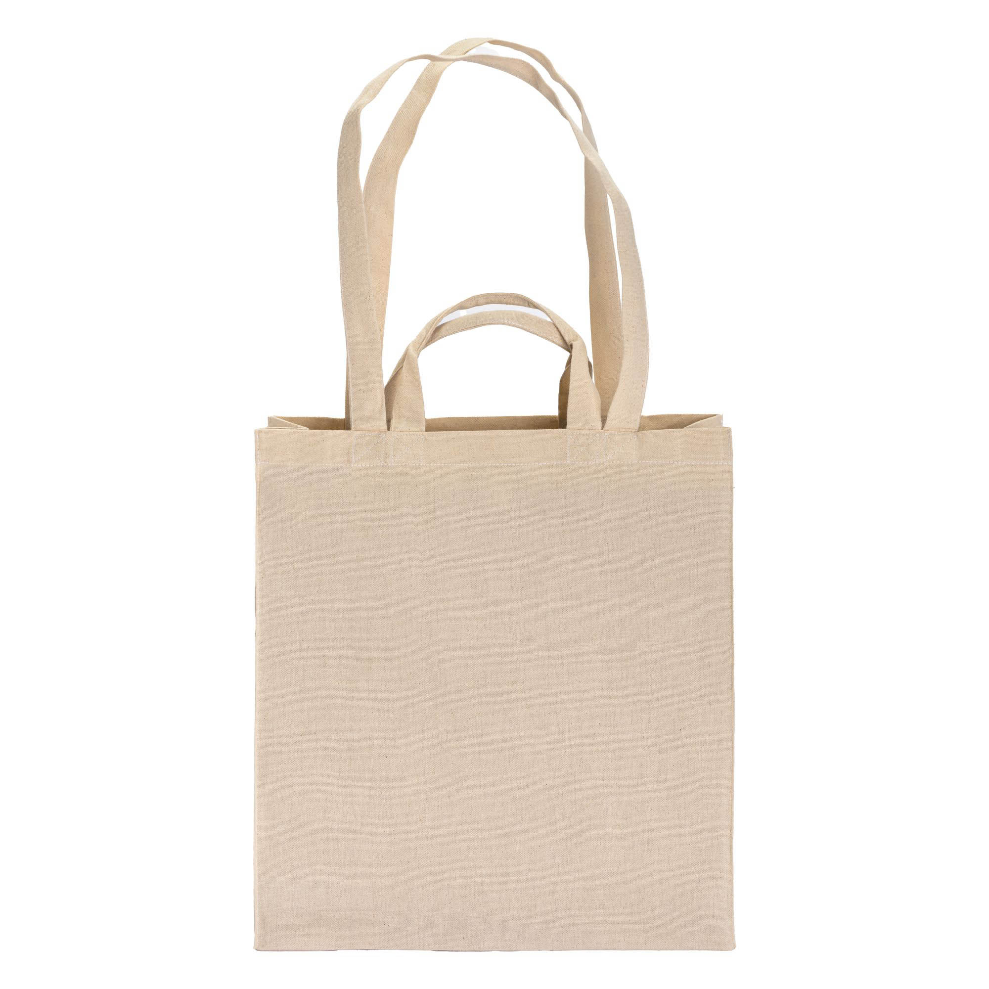 Cotton 220 g/m2 cotton gusseted shopper with double handles