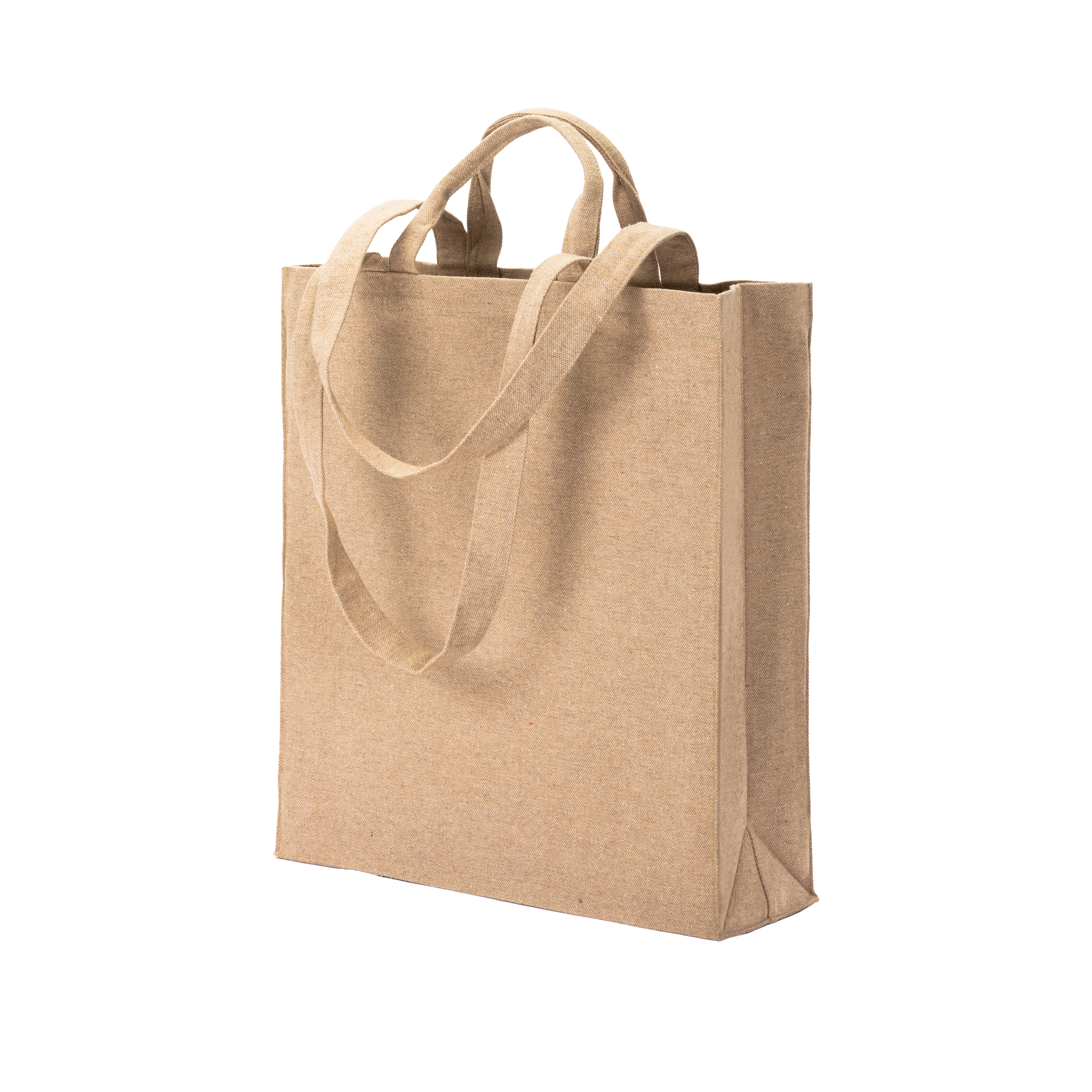 Eco Gifts 280 g/m2 recycled cotton shopping bag with gussets and doubles handles