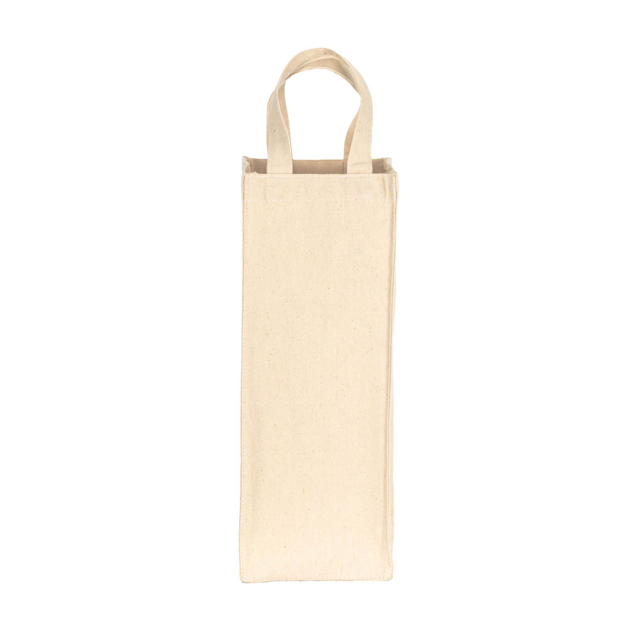 Eco Gifts Single bottle carrier bag made of 250 g/m2 recycled cotton