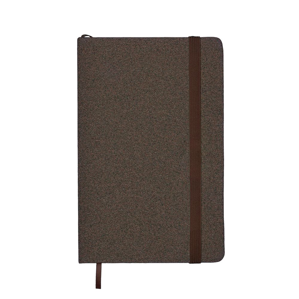 Eco Gifts Notebook with cover made from coffee or tea residues. Elastic closure