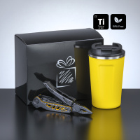 Colorissimo Travel Set II: nordic thermal mug 350 ml and optima multitool