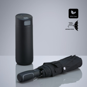 Colorissimo Dynamic Set: coffee mug 450 ml & automatic umbrella