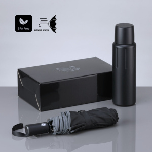 Bottles Scandic Set III: vacuum thermos 750 ml & automatic umbrella