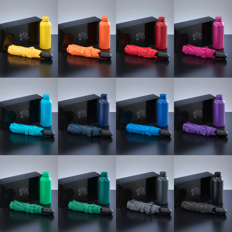 Bottles Active set: Thermal water bottle and automatic umbrella