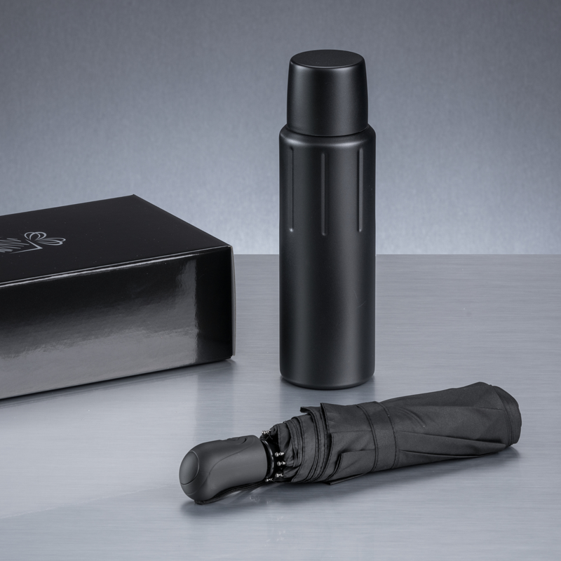 Bottles Scandic Set: Vacuum Thermos & Automatic Umbrella