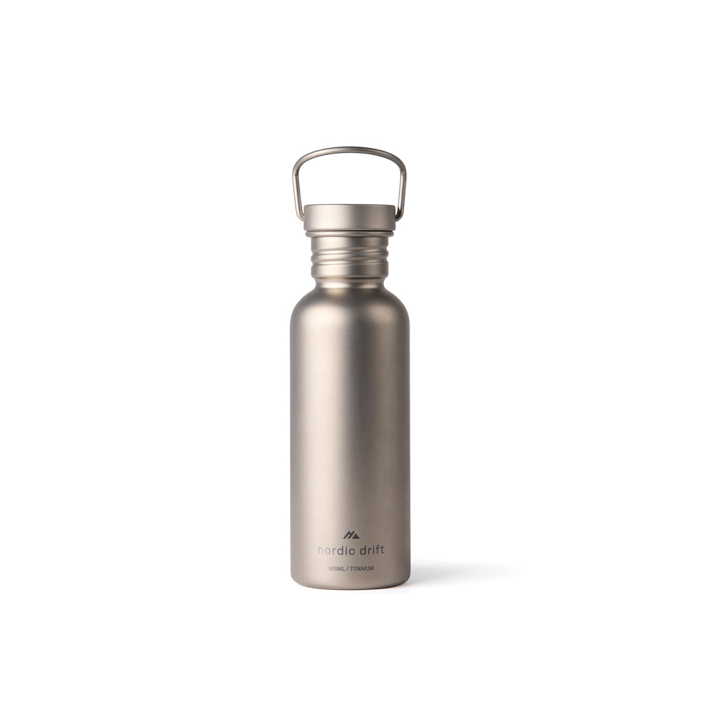 Nordic Drift Trail Ultra Light Titanium 600ml Water Bottle Bottles Nordic Drift Trail Ultra Light Titanium 600ml Water Bottle