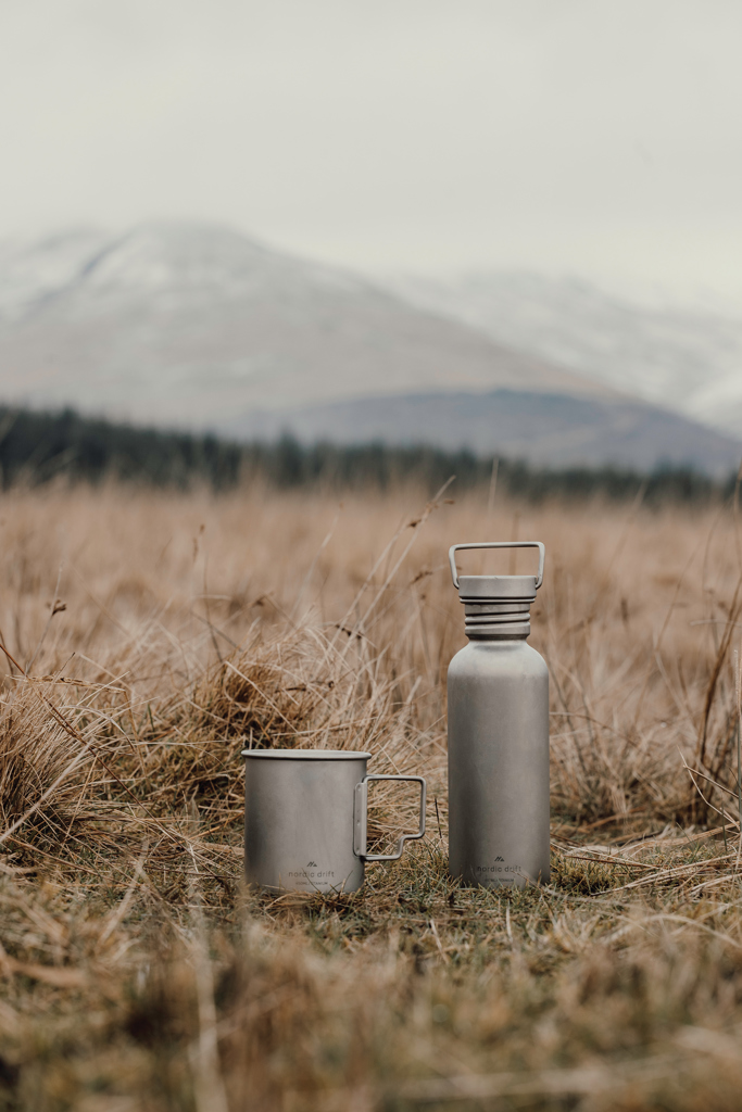 Nordic Drift Trail Ultra Light Titanium 600ml Water Bottle Bottles Nordic Drift Trail Ultra Light Titanium 600ml Water Bottle
