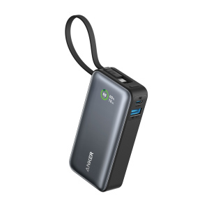 Anker Nano Power Bank 30W, Built-In USB-C Cable Wireless charging & Powerbanks Anker Nano Power Bank 30W, Built-In USB-C Cable